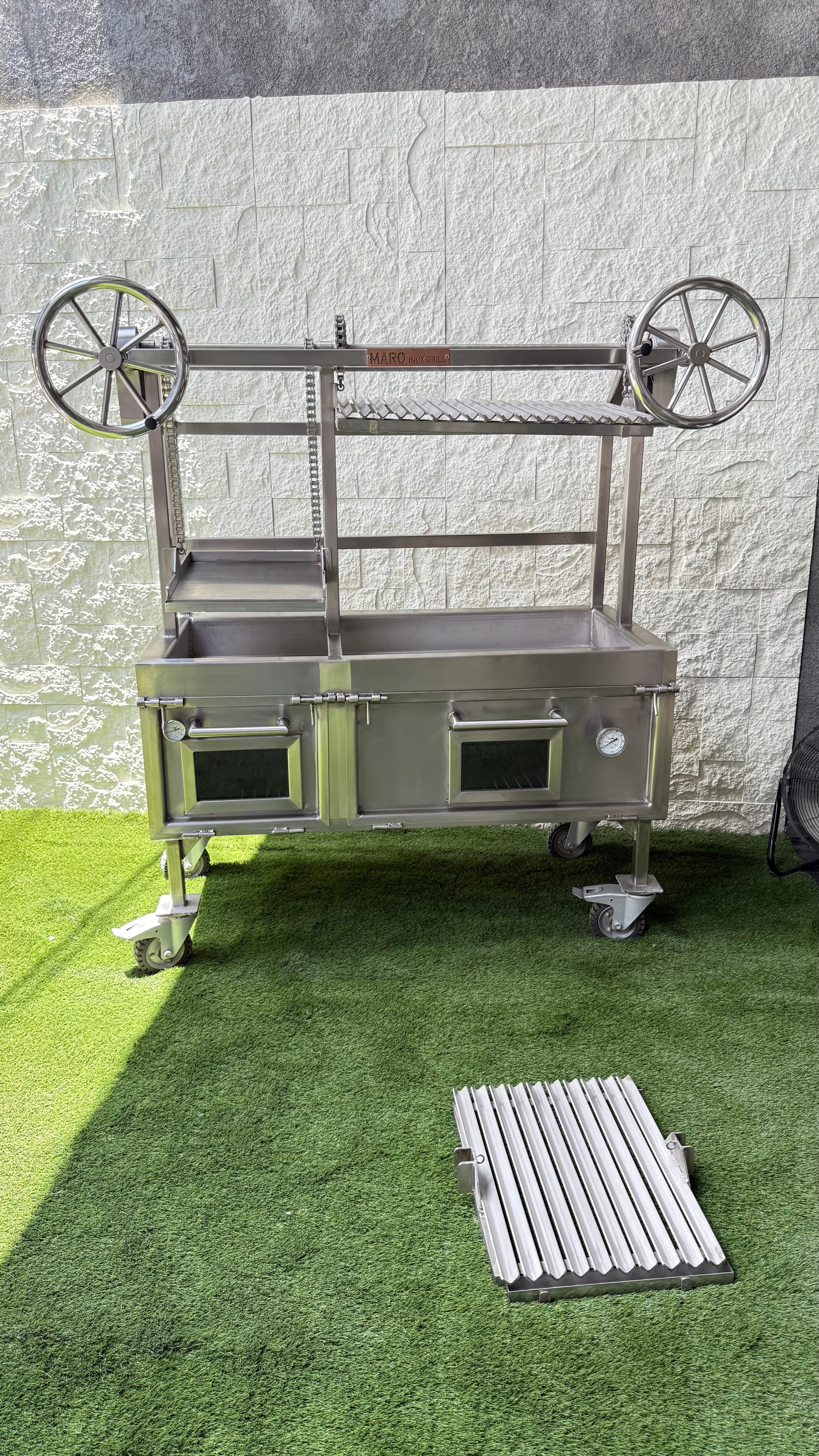 Asador doble con ataúd y elevación Santa María (incluye plancha)